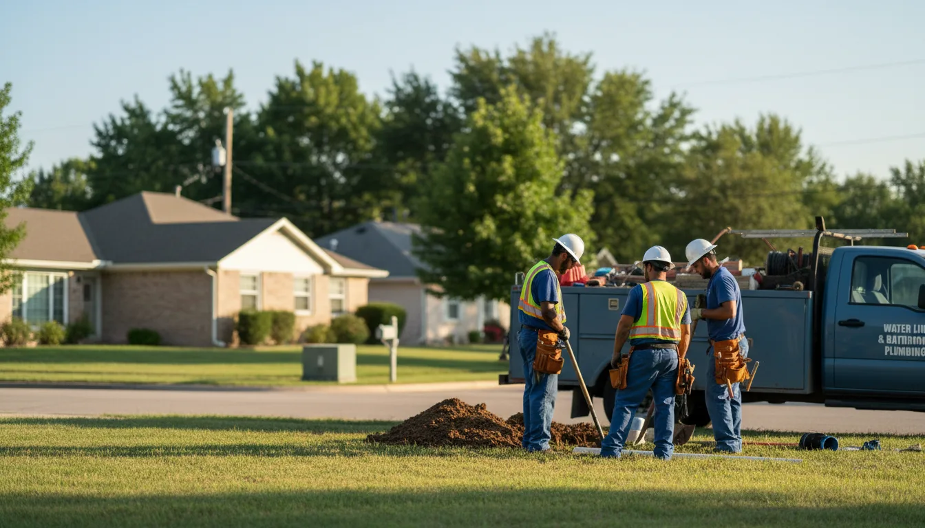 Residential water line and bathroom plumbing service in Greenville, OH